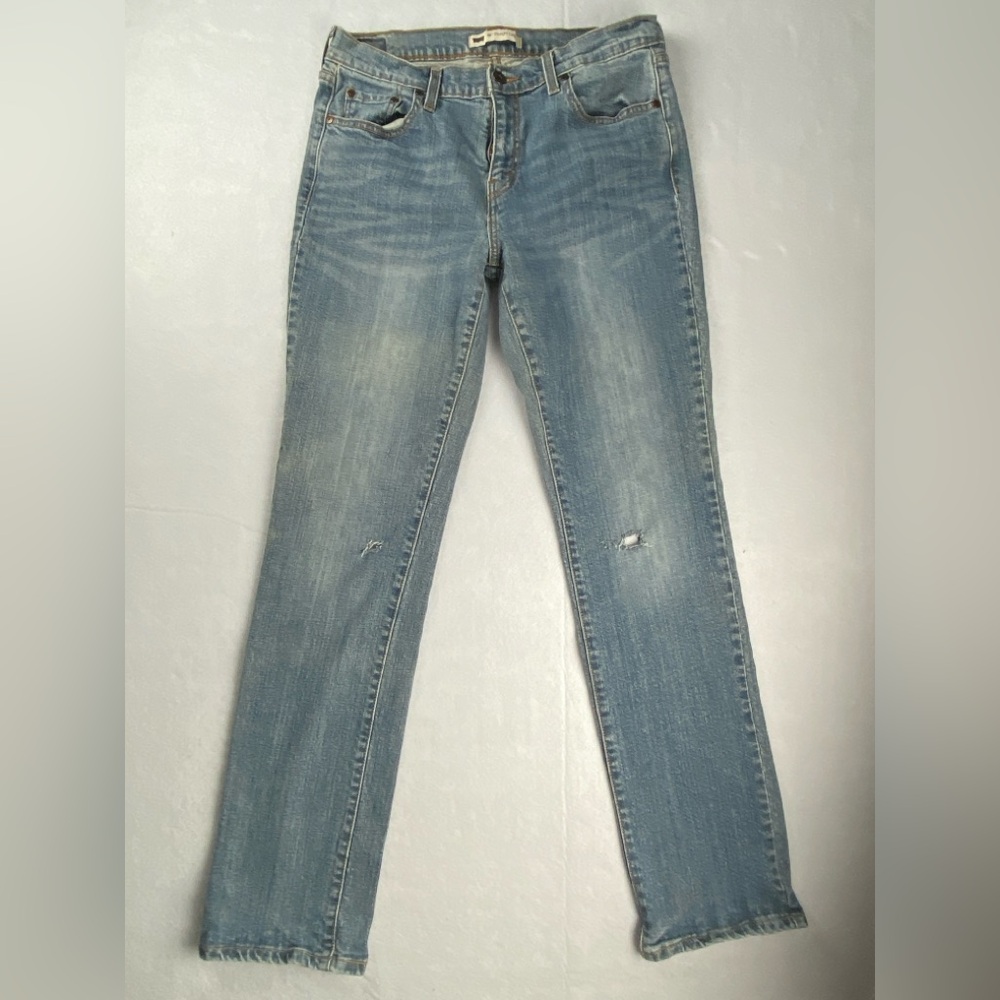 VTG Levi’s 505 Womens Distressed Light Wash Straight Leg Size 30X 31